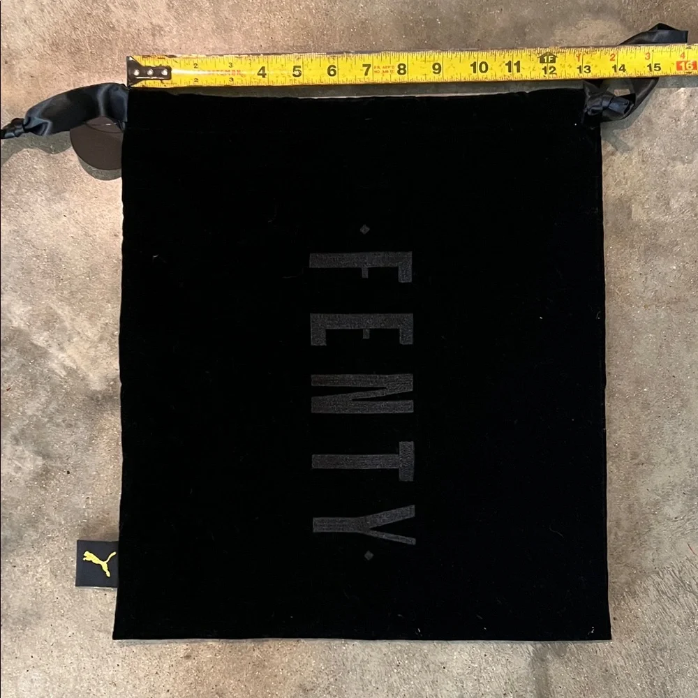 Authentic FENTY x Puma Velvet Drawstring Garment Bag in Black